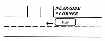 near side corner